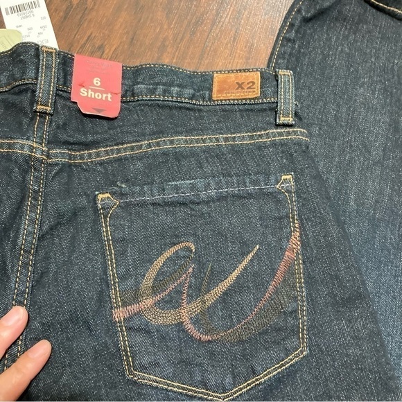 EXPRESS JEANS curvy fit boot cut short size 6 dark Wash denim nwt Y2K fashion - Picture 3 of 10